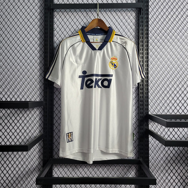 1998-00 Real Madrid home Retro Mesh material
