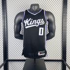 NBA 2024-25 Kings Auswärtstrikot schwarz Nr. 0 Monk