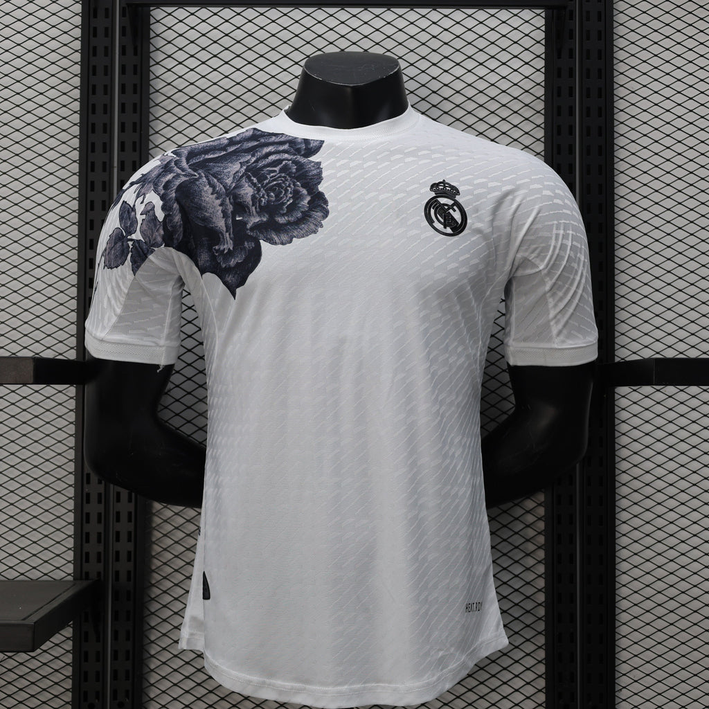 2024-25 Real Madrid Y3 White Rose Player Size