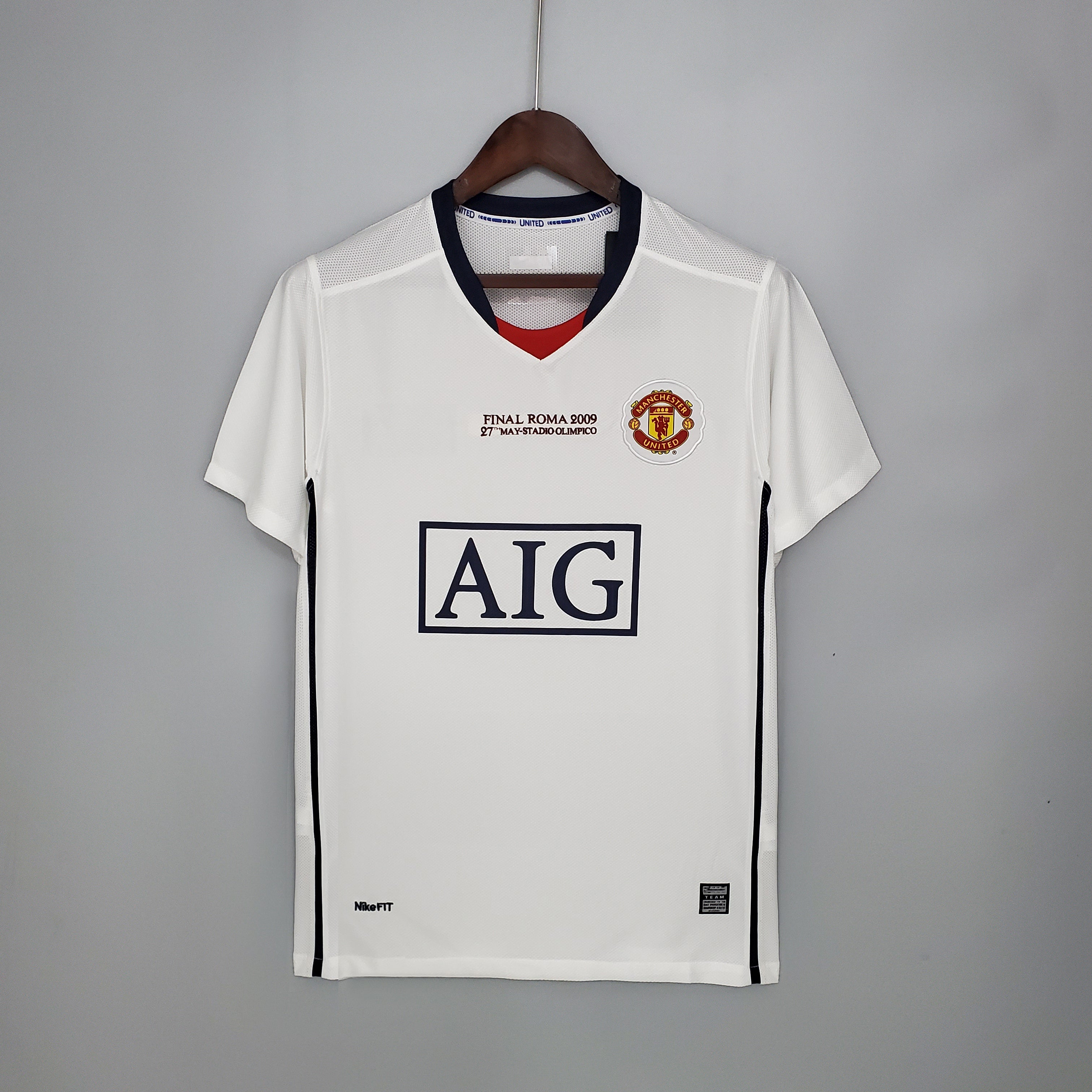 2008-09 Manchester United Champions League away white Retro