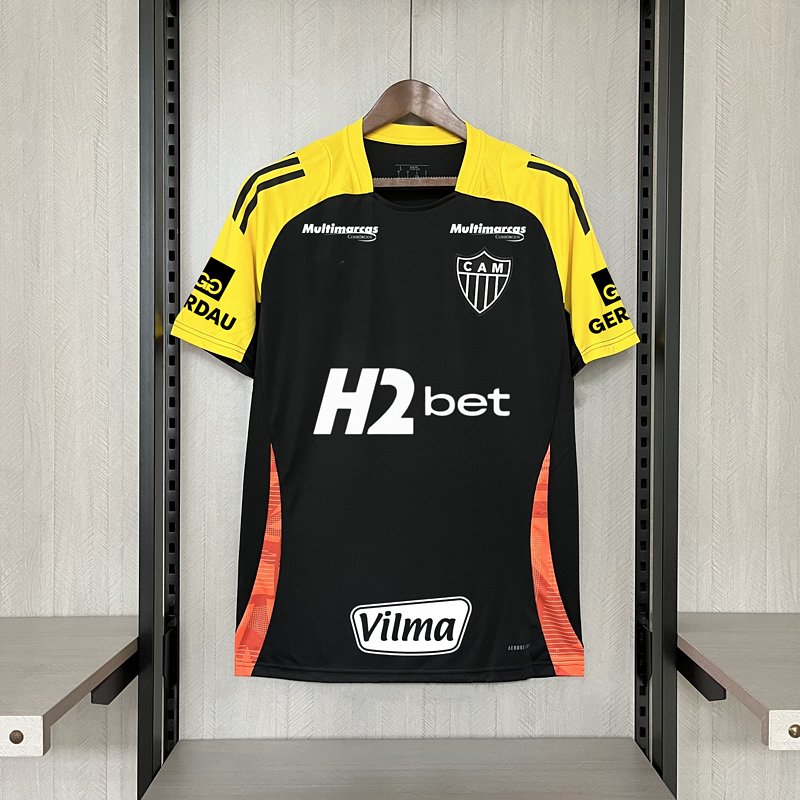 2025-26 Atletico Mineiro Training Black + All Sponsors Fan Version