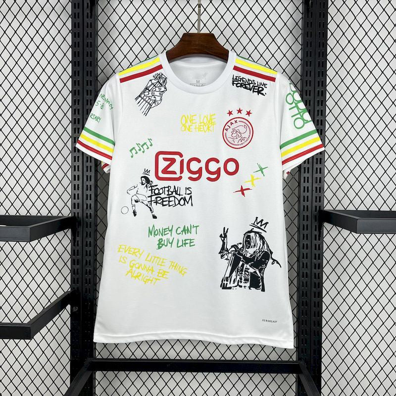 2025-26 Ajax Amsterdam Bob Marley 40th White Fan Version