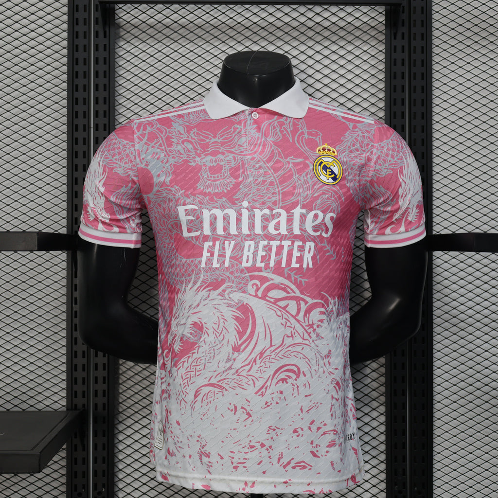 2025-26 Real Madrid Pink Dragon Polp Player Size