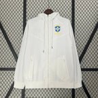Chaqueta cortavientos blanca Brasil 2024-25