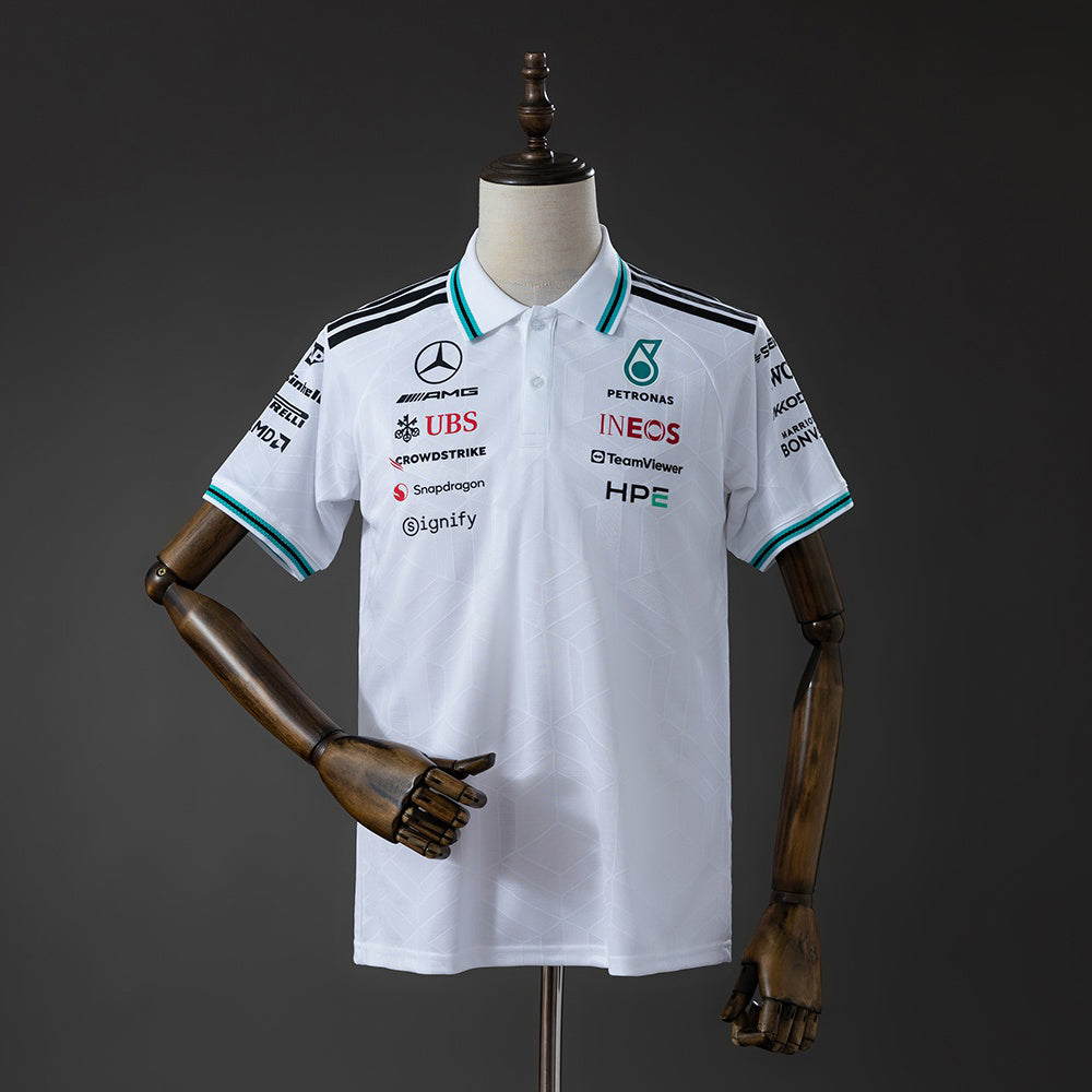 2026 Mercedes-AMG Petronas White Polo Formula One Racing Suit