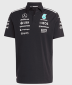 Traje de carreras de Fórmula 1 2025 Mercedes Polo negro S-5XL