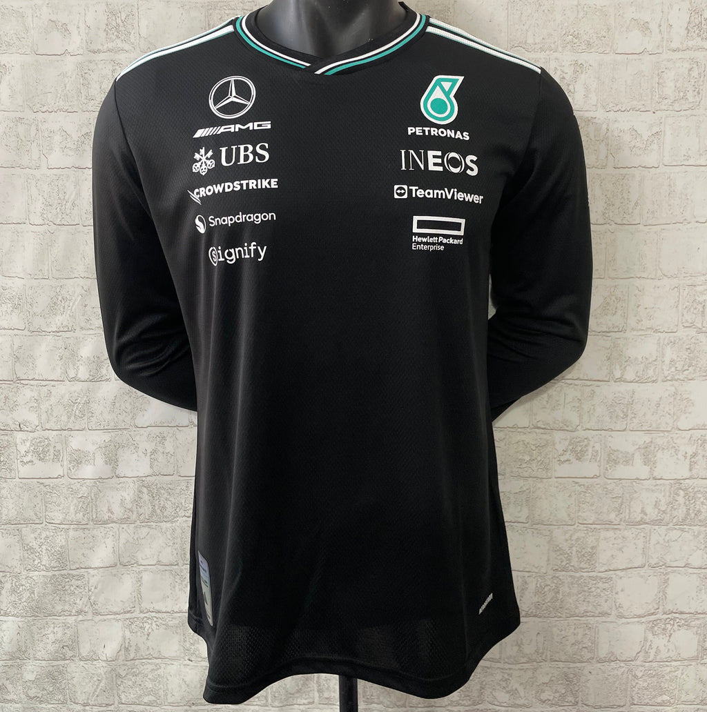 Traje de carreras de Fórmula 1 2025 Mercedes Polo negro S-5XL