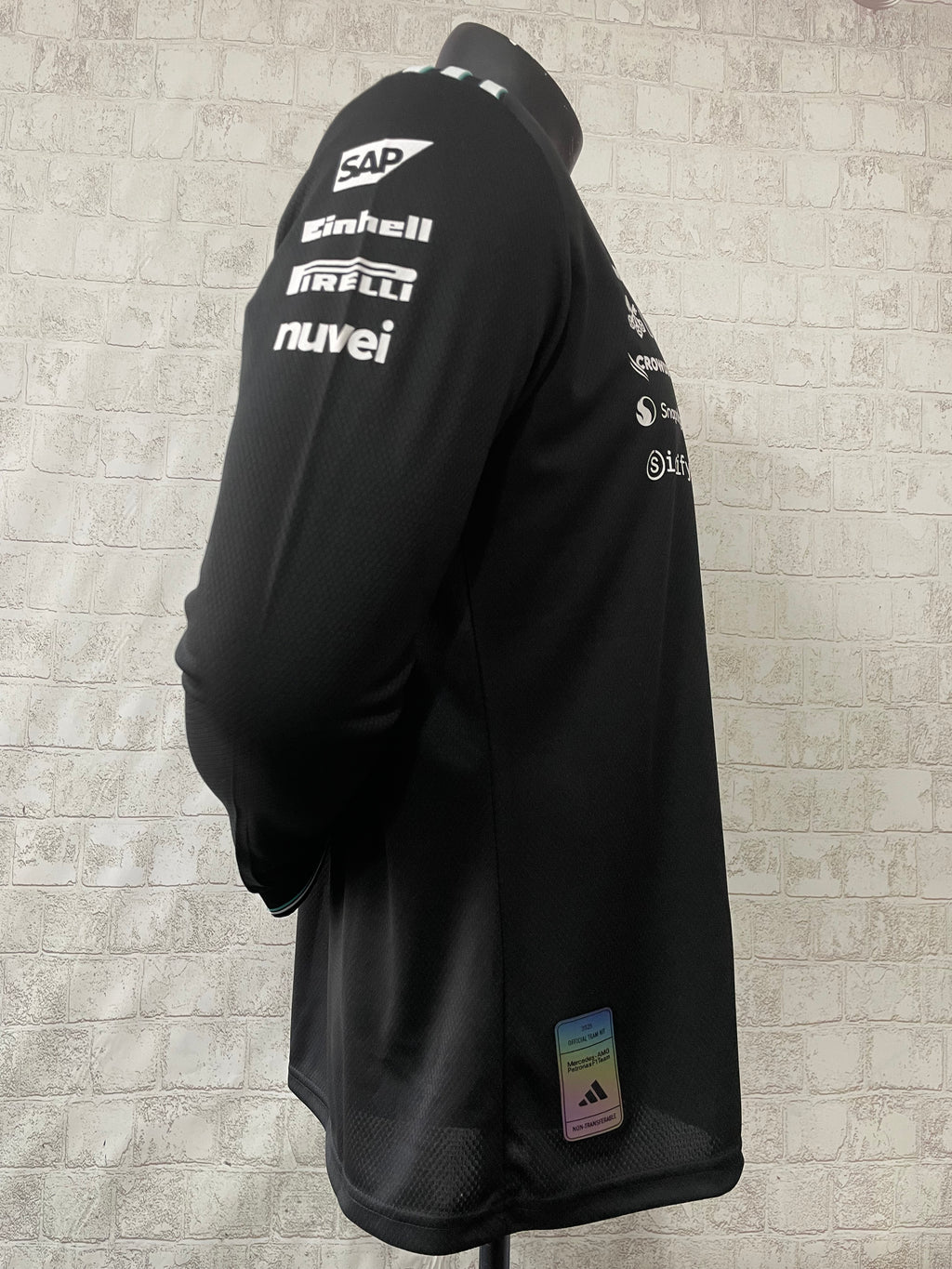 Traje de carreras de Fórmula 1 2025 Mercedes Polo negro S-5XL