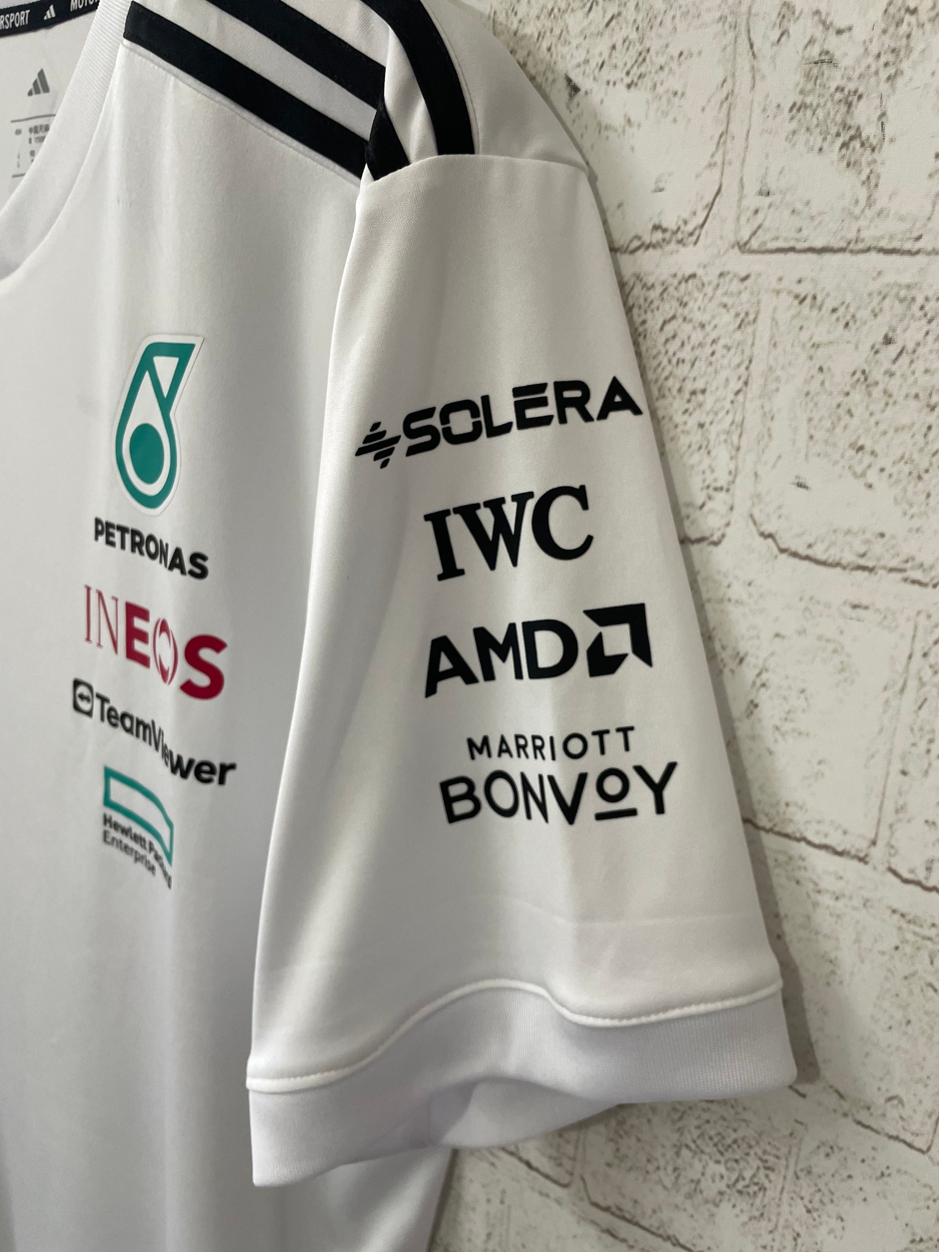 2025 F1 Formula One Racing Suit Mercedes White Round Neck S-5XL