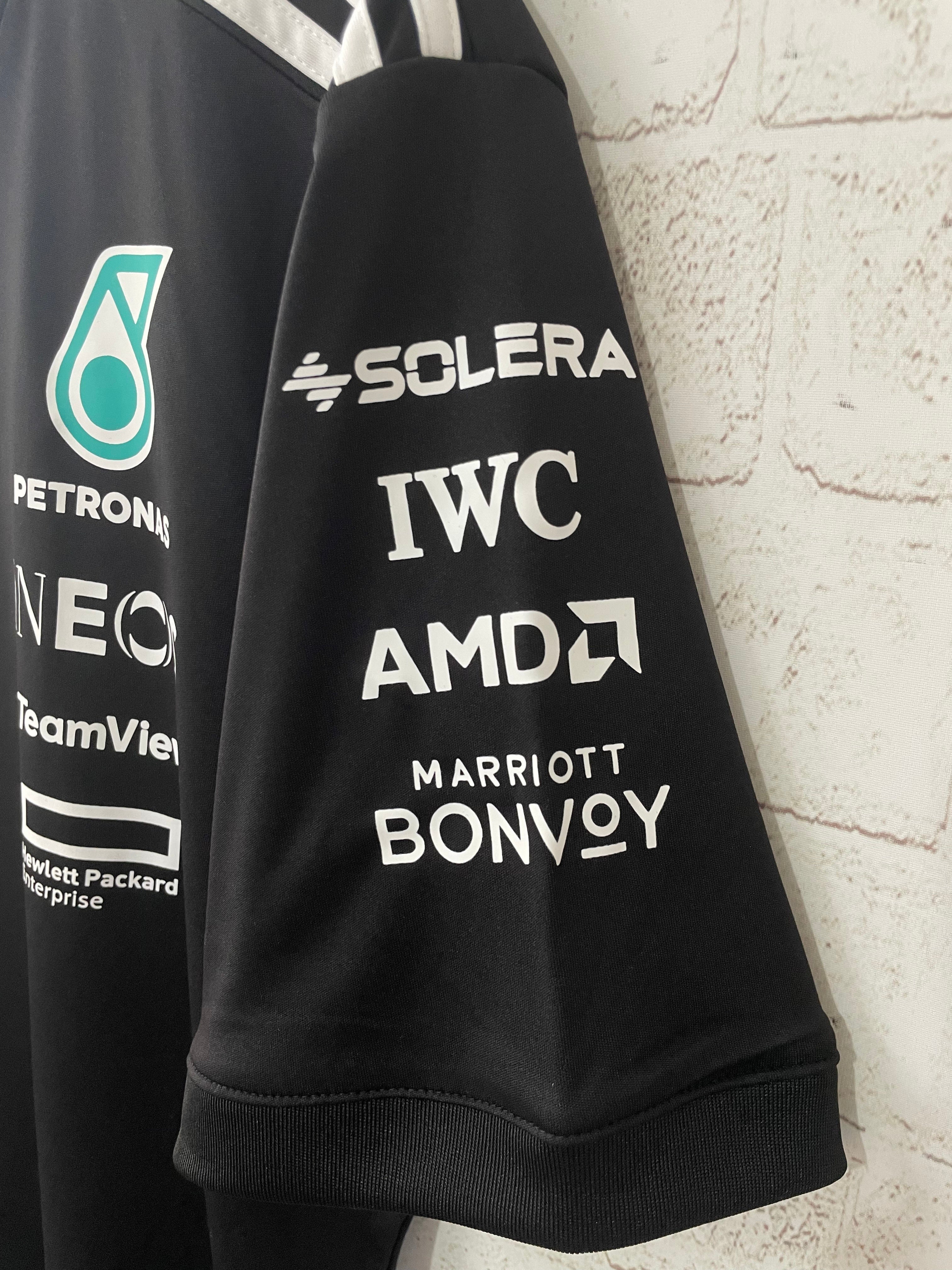 2025 F1 Formula One Racing Suit Mercedes Black Round Neck S-5XL