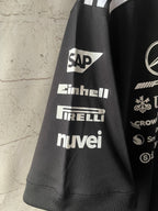 Formel-1-Rennanzug 2025, Mercedes, Schwarz, Rundhalsausschnitt, Größen S-5XL