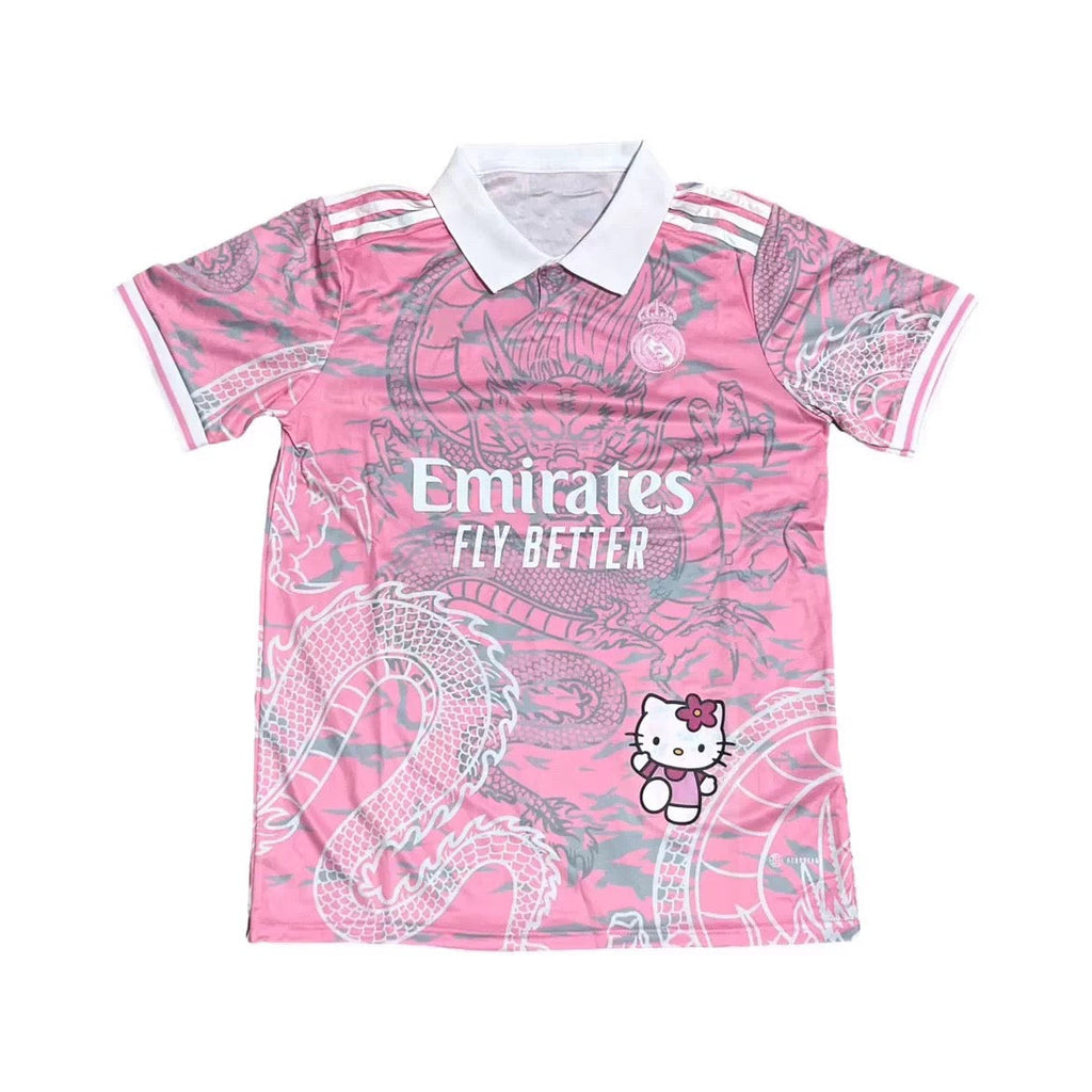 2025-26 Real Madrid Hello Kitty Polo Pink Dragon