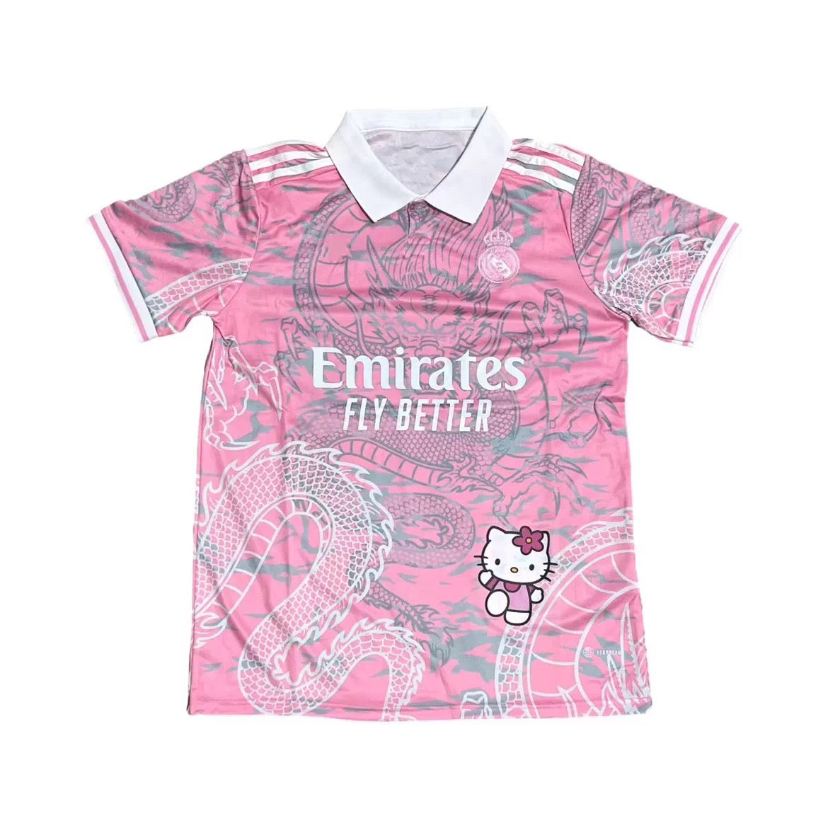 2025-26 Real Madrid Hello Kitty Polo Pink Dragon
