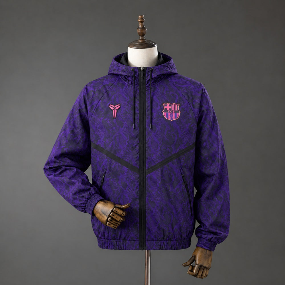 2026 Barcelona Purple Hooded Windprool