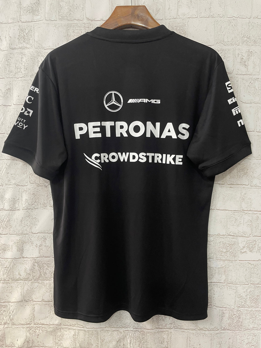 2025 F1 Formula One Racing Suit Mercedes Black Round Neck S-5XL