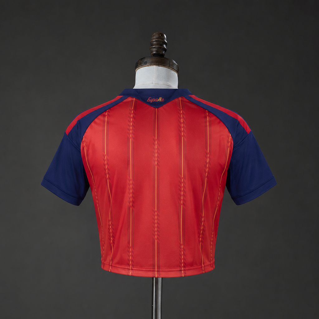 2026-27 Spain Home Women's Crop Top Style Two Stars