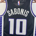 NBA 2024-25 Kings Auswärtstrikot schwarz Nr. 10 SABONIS