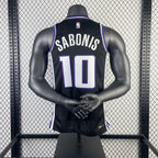 NBA 2024-25 Kings Auswärtstrikot schwarz Nr. 10 SABONIS