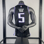 NBA 2024-25 Kings visitante negro No. 5 FOX
