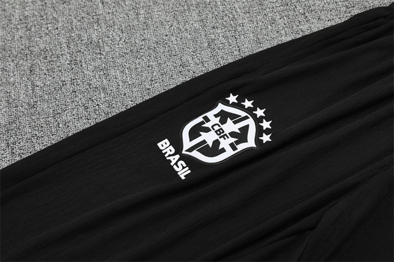 2025-26 Brasilien Schwarzer Trainingsanzug