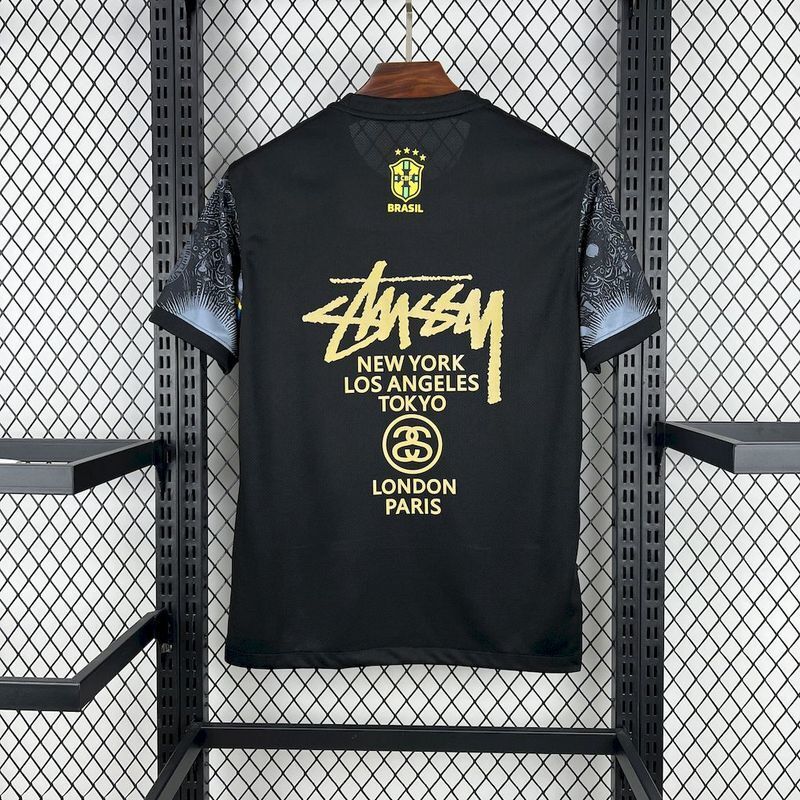 2025-26 Brazil Stussy Black Special Edition Fan Version