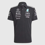 2026 F1 Mercedes Black Collared Shirt Formula One Racing Suit