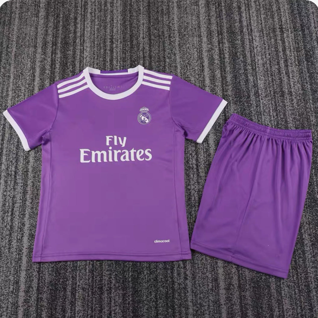 Equipación Retro Niños Visitante Real Madrid 2016-17