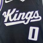 NBA 2024-25 Kings Auswärtstrikot schwarz Nr. 0 Monk