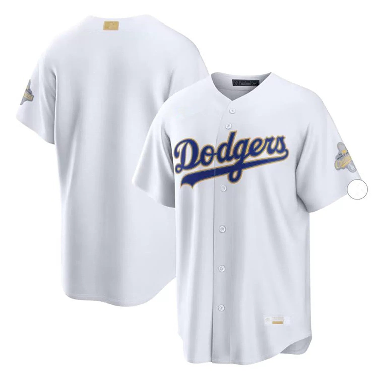 2025-26 Dodgers White-Blue Text Baseball Uniform