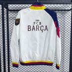 Chaqueta cortavientos blanca Barcelona 2025-26