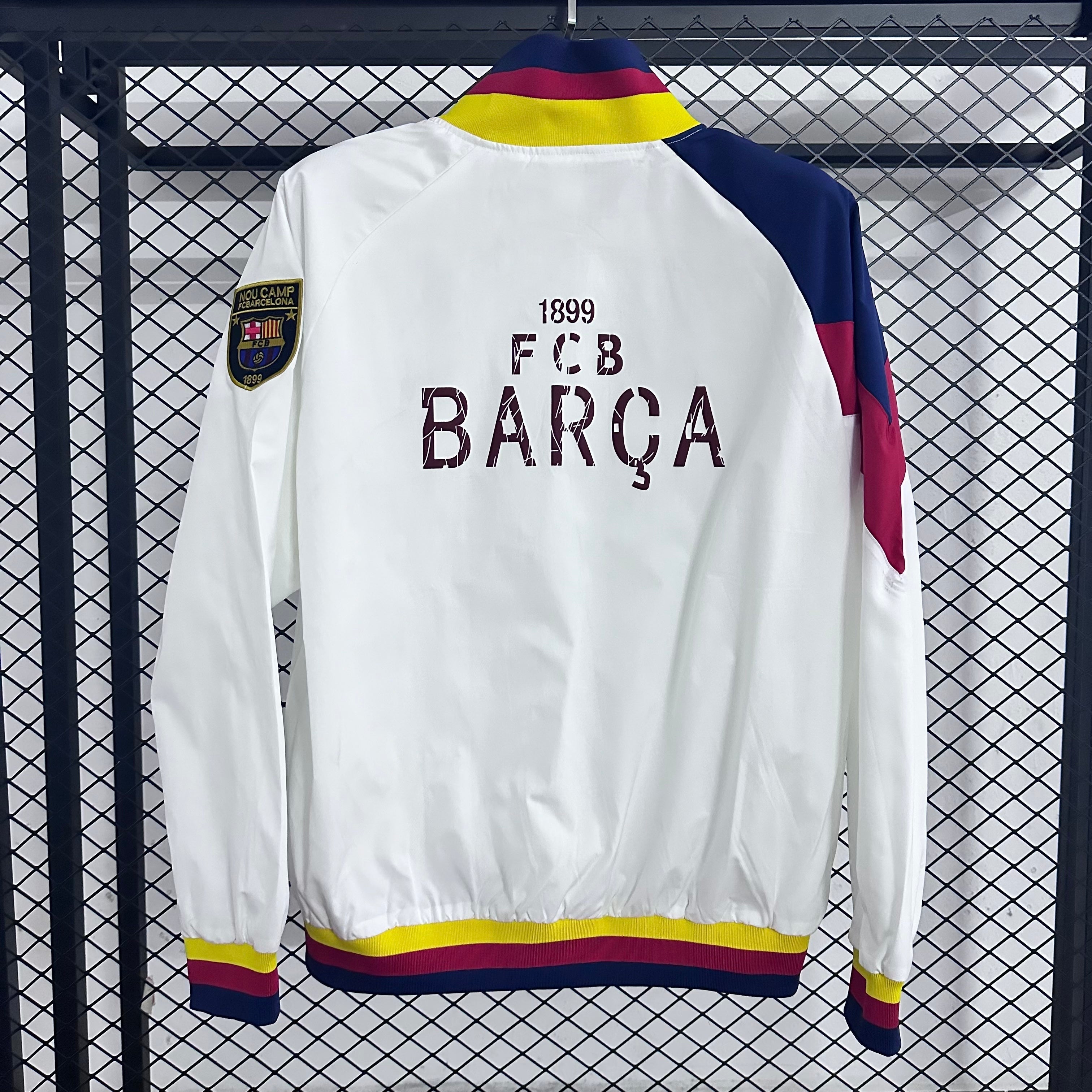 2025-26 Barcelona White Windbreaker