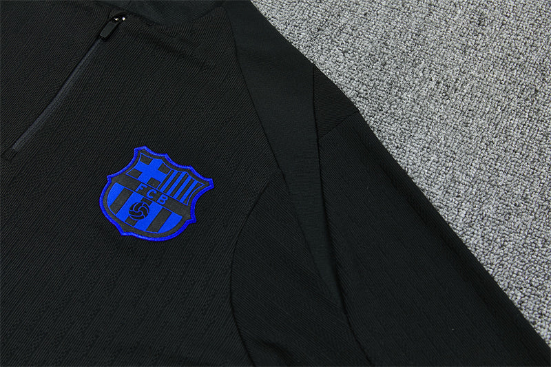 2025-26 Barcelona Black [Co-branded] with Blue Label training suit