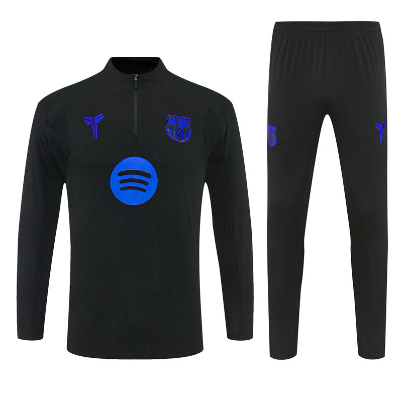 2025-26 Barcelona Black [Co-branded] with Blue Label training suit