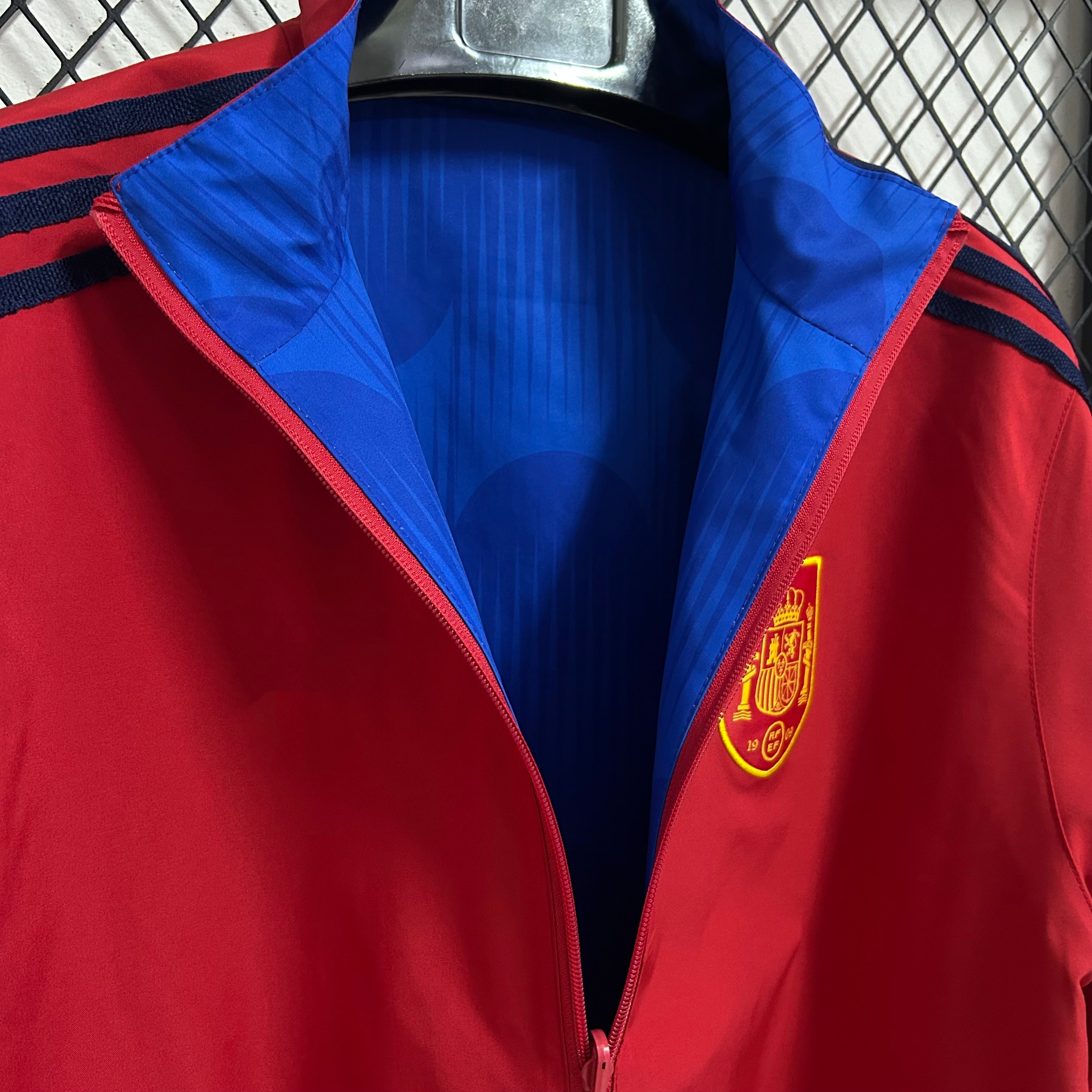 2026 Spain red and blue double-sided Windbreaker