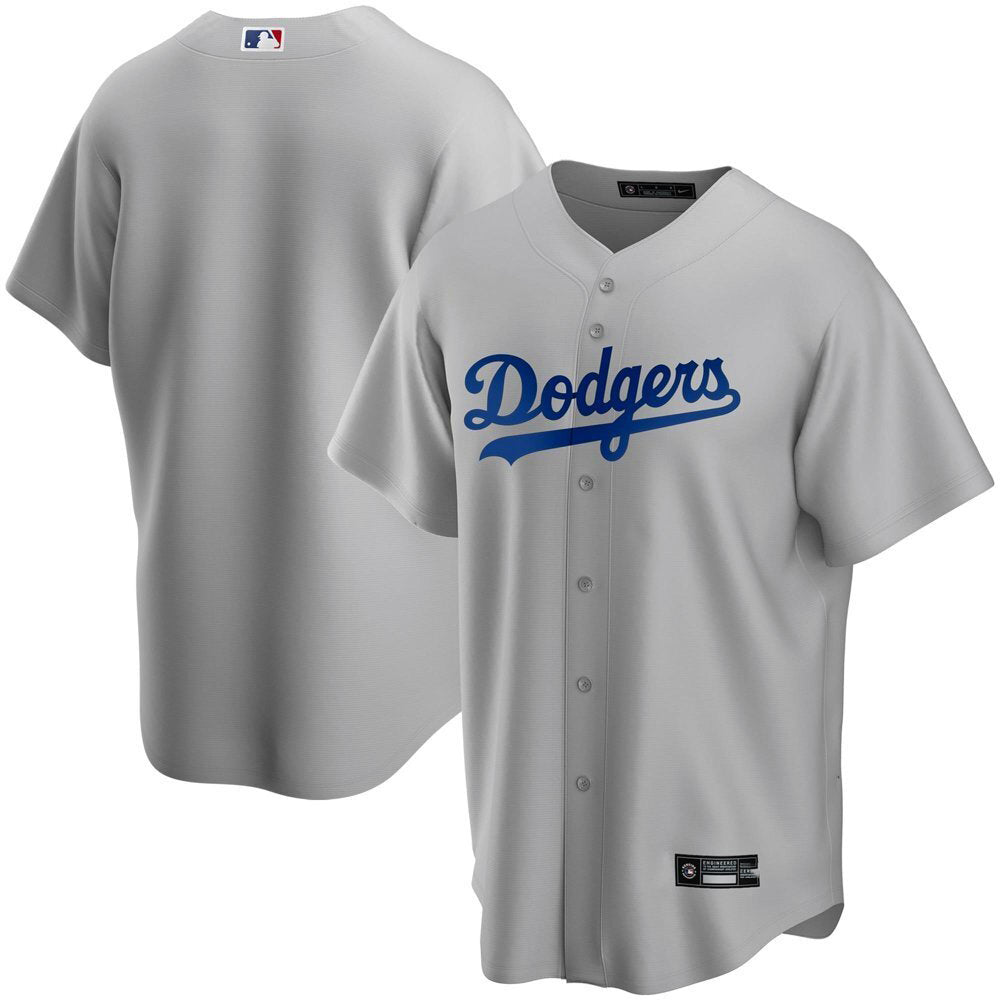 Uniforme de béisbol gris de los Dodgers 2025-26
