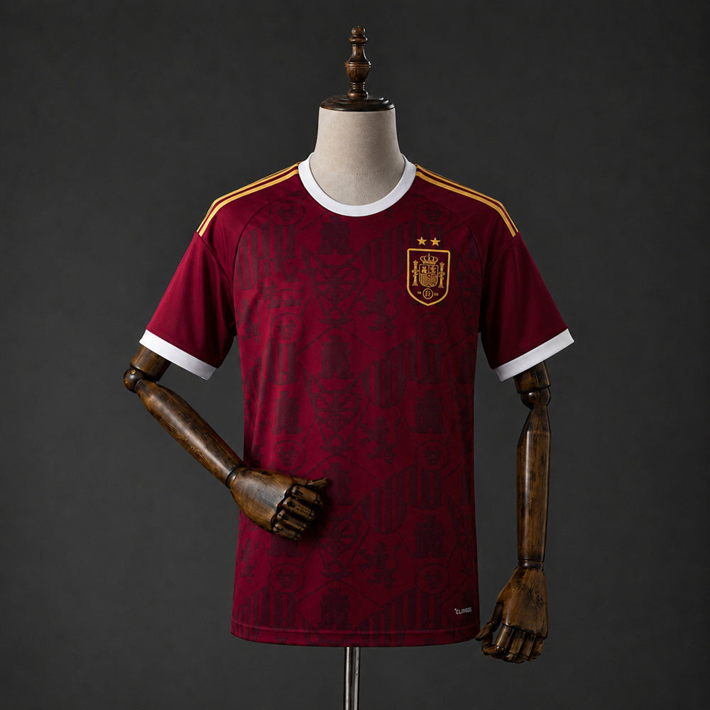2026-27 Spain Two Stars Burgundy Special Fan Version