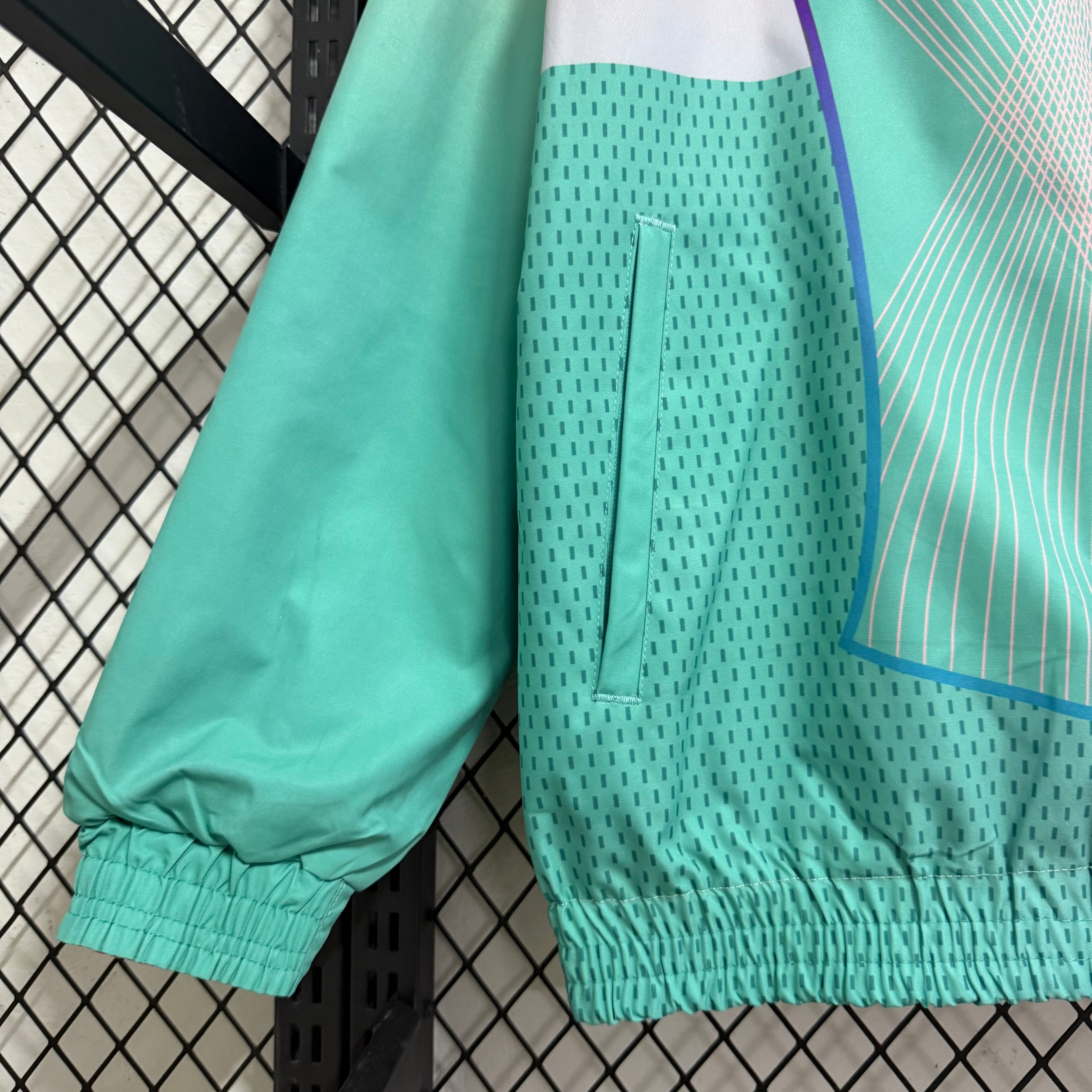 2025-26 Barcelona pink-blue reversible trench coat