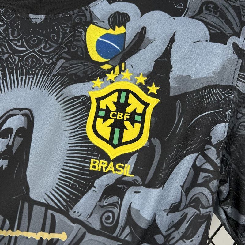 2025-26 Brazil Stussy Black Special Edition Fan Version