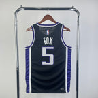 NBA 2024-25 Kings visitante negro No. 5 FOX