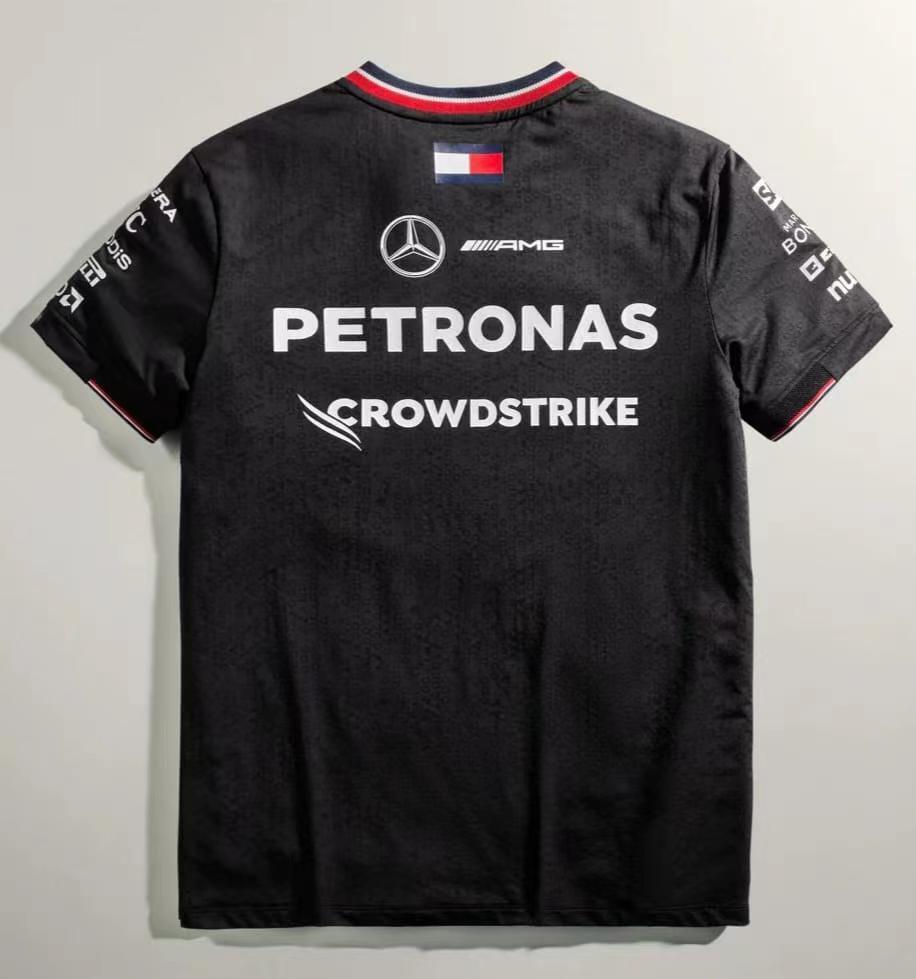 Traje de carreras de Fórmula 1 2025 Mercedes Polo negro S-5XL