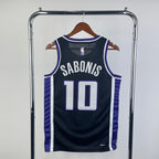 NBA 2024-25 Kings Auswärtstrikot schwarz Nr. 10 SABONIS