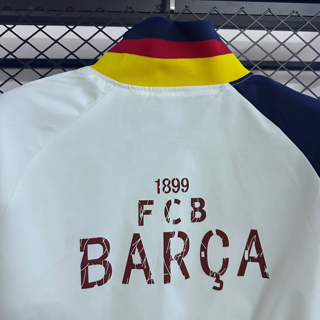 2025-26 Barcelona White Windbreaker
