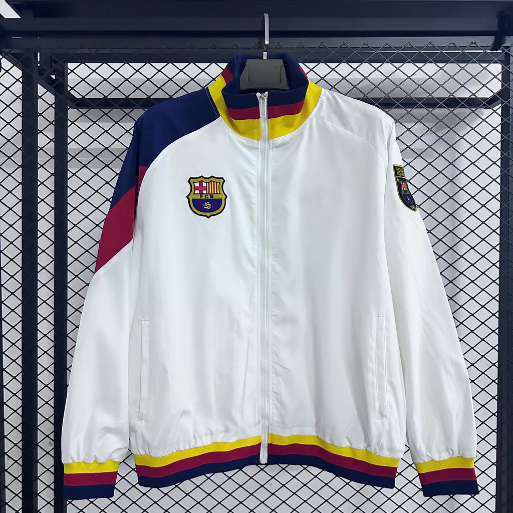 2025-26 Barcelona White Windbreaker