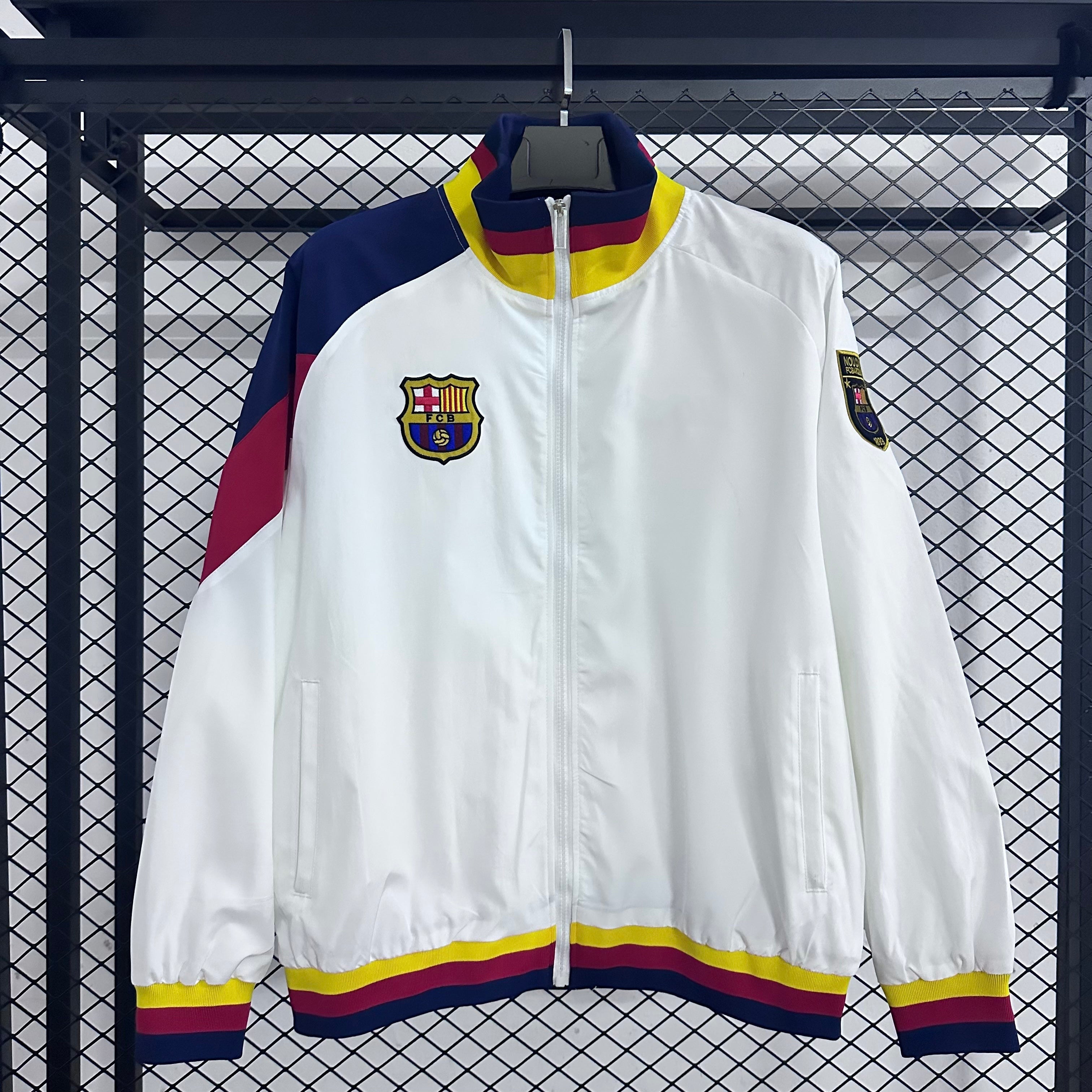 2025-26 Barcelona White Windbreaker