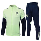 2025-26 Real Madrid Long zipper Light green training suit