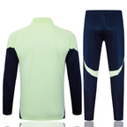 2025-26 Real Madrid Long zipper Light green training suit