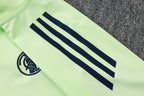 2025-26 Real Madrid Long zipper Light green training suit