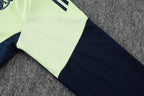 2025-26 Real Madrid Long zipper Light green training suit