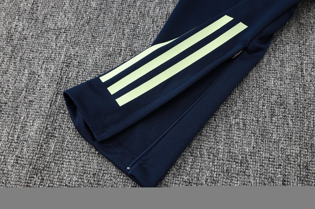 2025-26 Real Madrid Long zipper Light green training suit