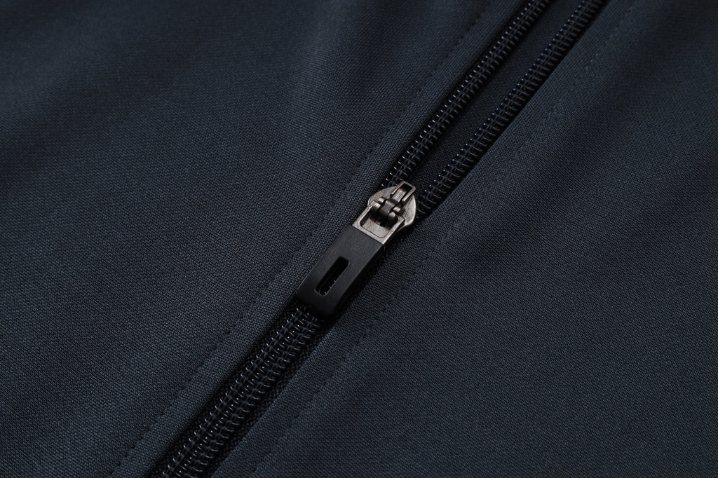 2025-26 Real Madrid Long zipper Dark gray (light pink text) training suit